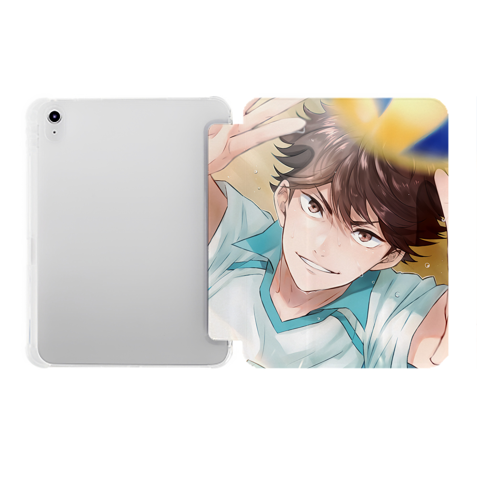 （画像用） ハイキュー!! Haikyu!! IPad ケース ペン収納付き 三つ折りスタンド PUレザー×シリコン 対応機種9.5/10.5/10.9インチ